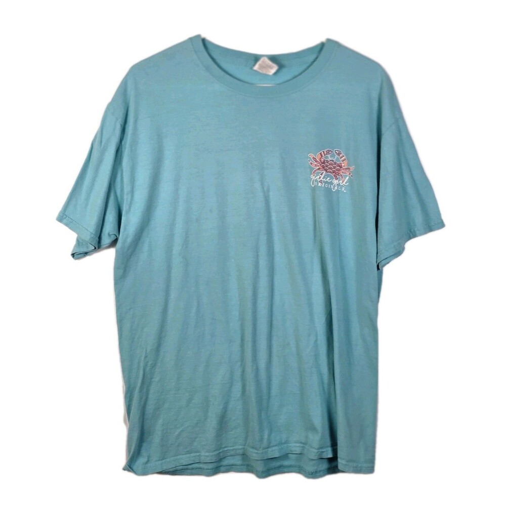 Girle Girl's Women's Large Teal "Crabby‎ Attitudes" T- Shirt